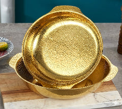 Golden Bowl With Texture