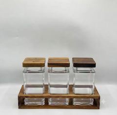 3 Pcs Acrylic Jar Set