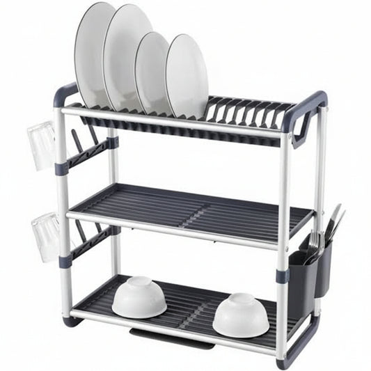 3 Tiers Aluminum Dish Rack