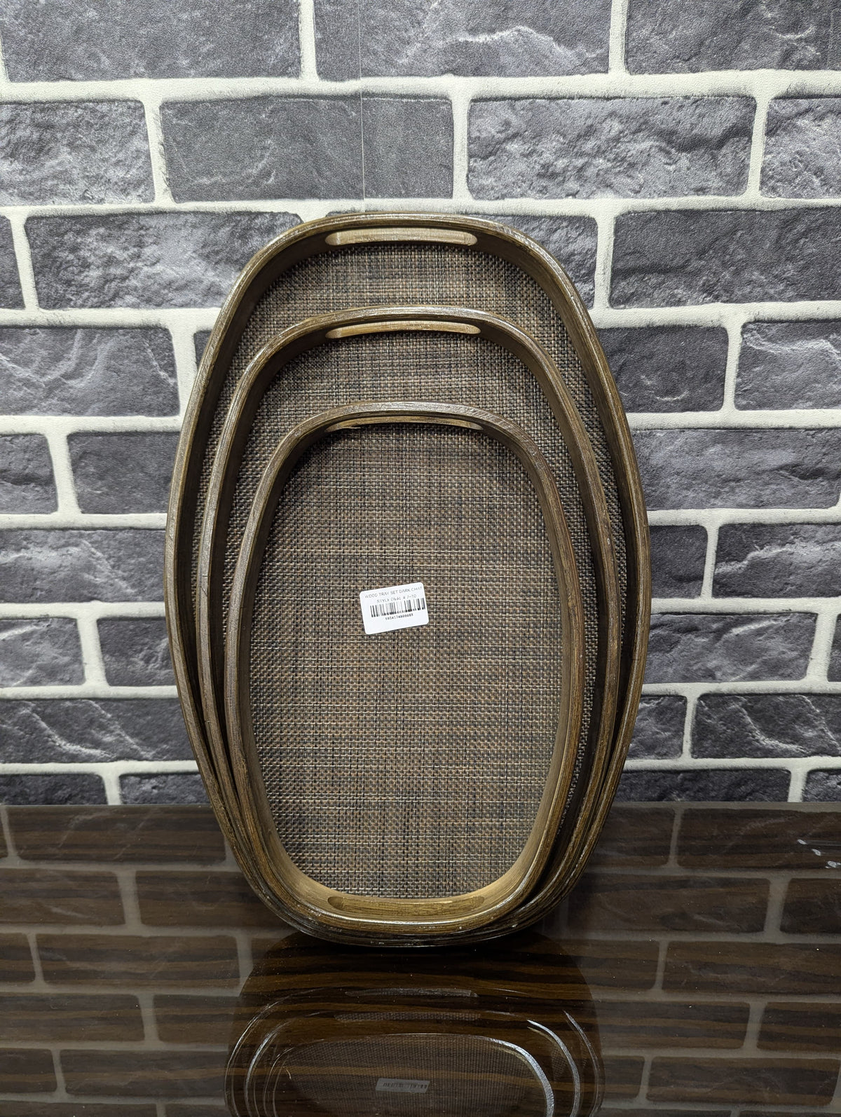 Handcrafted Bamboo Rattan Trays Set