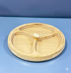 Round 3-Compartment Tray with Lid