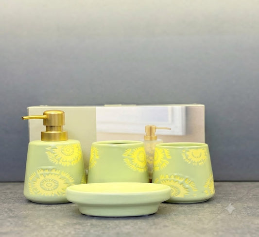 Brilliant 4Pcs Bathroom Set Green