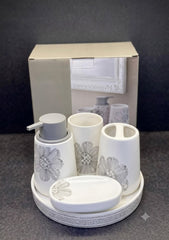 Brilliant 5Pcs Bathroom Flower Set Tray