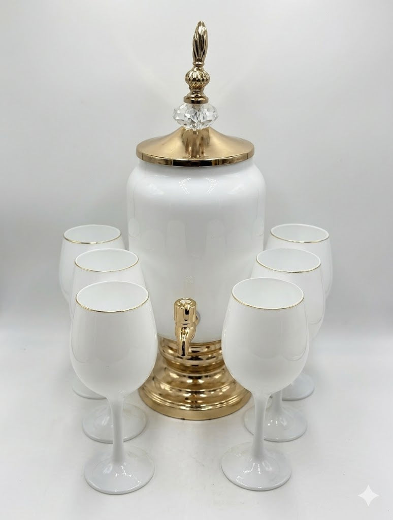 7 PCS Dispenser With Glass (3 Ltr)