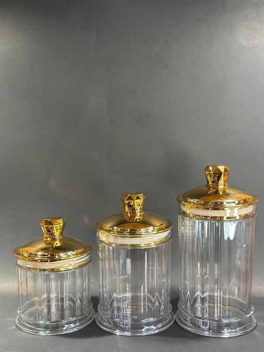 Food Storage Jar With Lid ( Pack Of 3)