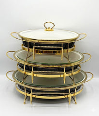 Luxury Porcelain Oval Chafing Dish