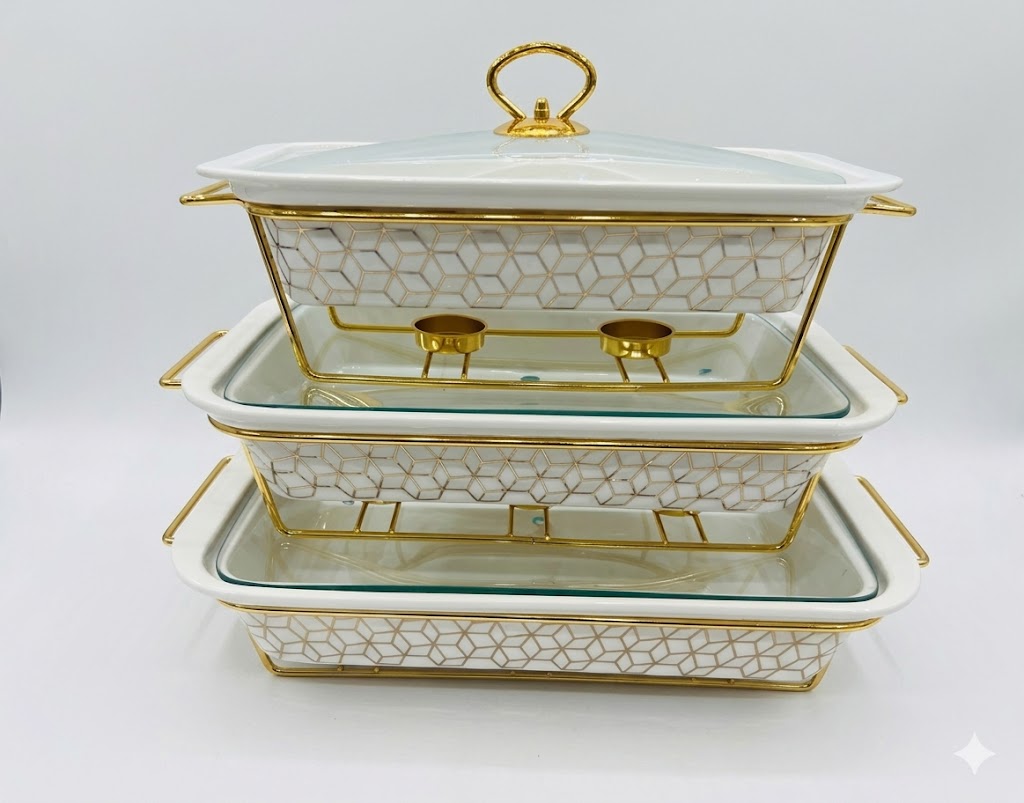 Luxury Porcelain Rectangle Chafing Dish