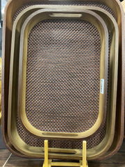 Handcrafted Bamboo Rattan Trays Set