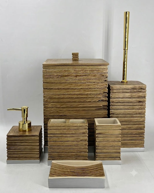 Fiber 6 Pcs Bathroom Set