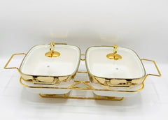 Luxury Porcelain rectangle Chafing Dish