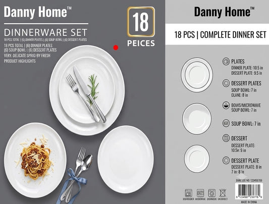 Danny Home 18Pcs Dinner Set