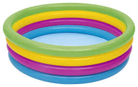 Bestway Inflatable 4-Ring Rainbow Play Pool