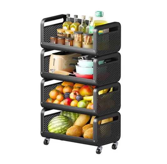 4 Layer Basket-Black Iron