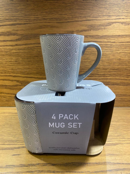 4 Pcs Print Mugs Set