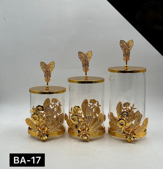 3 Pcs Candy Jar Set
