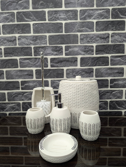 Fiber 6 Pcs Bathroom Set