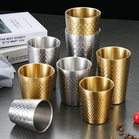 Golden Hammered Glass