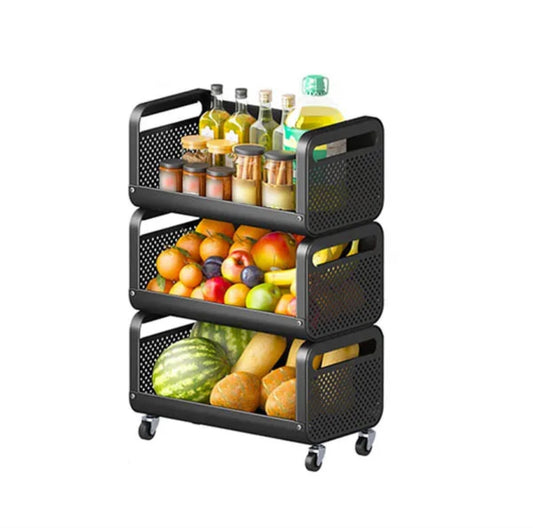 3 Layer Basket-Black Iron