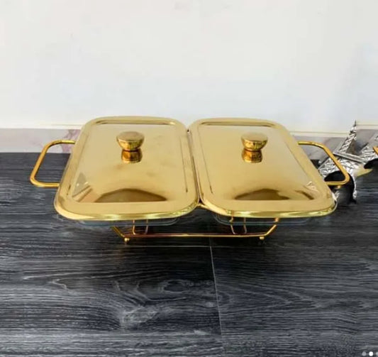 Rectangle Burner Dish 2in1