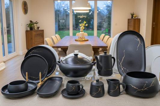 Winsor- England™ Fine Porcelain Tableware Heritage Perineum Collection Black