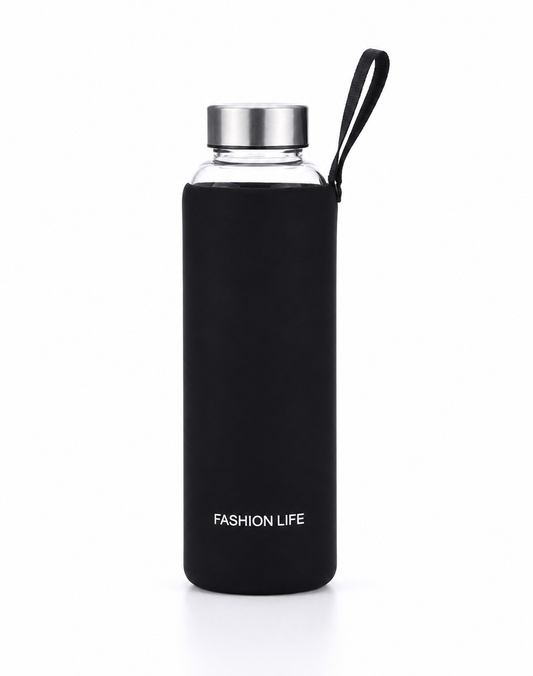 Premium Glass Water Bottle with Protective Silicone Sleeve | Leakproof | BPA-Free Reusable Water Bottle for Gym, Office & Travel