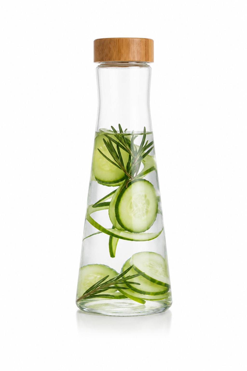 Premium Borosilicate Glass Water Carafe with Bamboo Lid | Infuser Bottle for Fruit-Infused Drinks