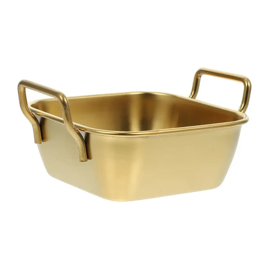 Golden Serving Basket