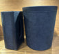 Leather Tissue Box & Dustbin Set