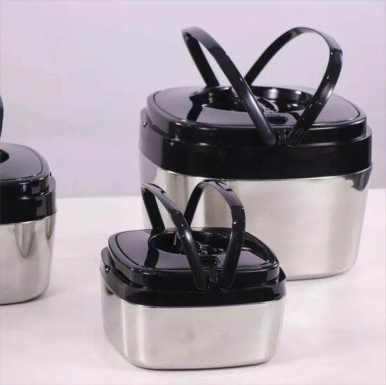 Square Shaped 3Pcs Hotpot Set