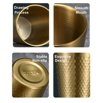 Golden Hammered Glass