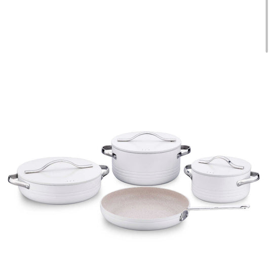 Korkmaz Linea Plus 7 Pieces Vanilla Cookware Set A2620-1