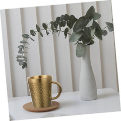 Golden Tea Mug Hammered 300 Ml