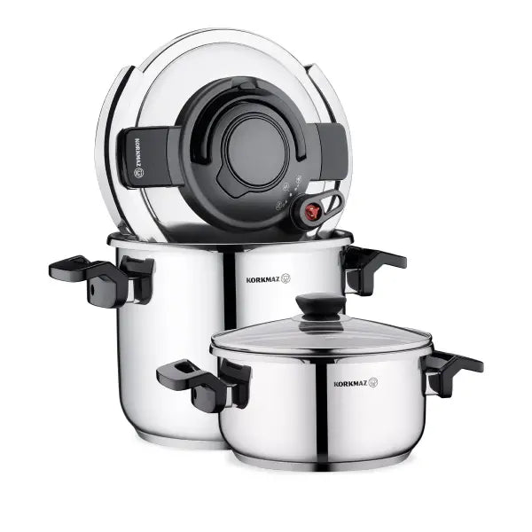 Korkmaz Alessa 4 Piece Pressure Cooker Set A178