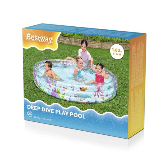 Bestway Deep Dive 3-Ring Play Pool For Kids