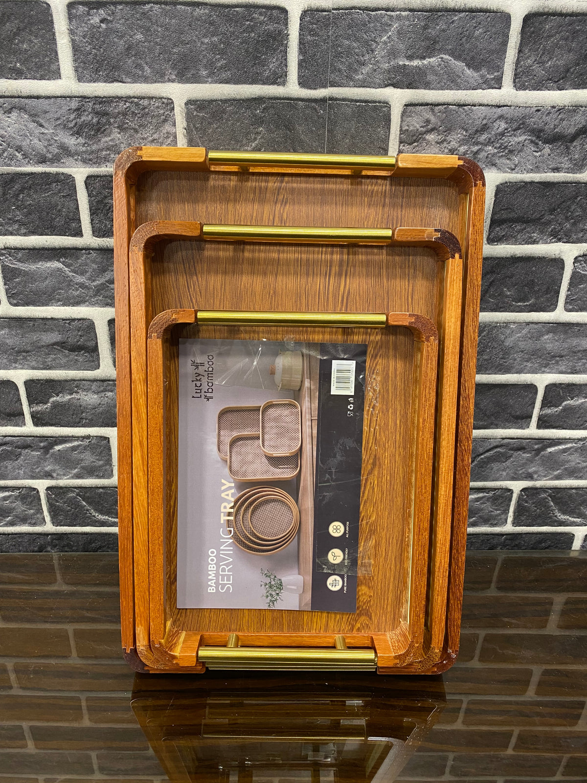 New Bamboo Trays Set