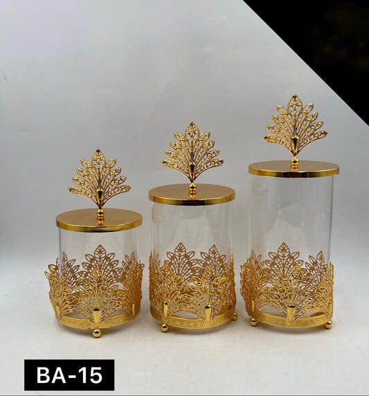 3 Pcs Candy Jar Set