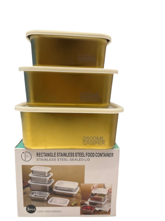Stainless Steel 3Pcs Storage Set