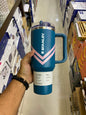 The Quencher Pro Sipper Tumbler Emerald Chevron