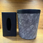 Leather Tissue Box & Dustbin Set
