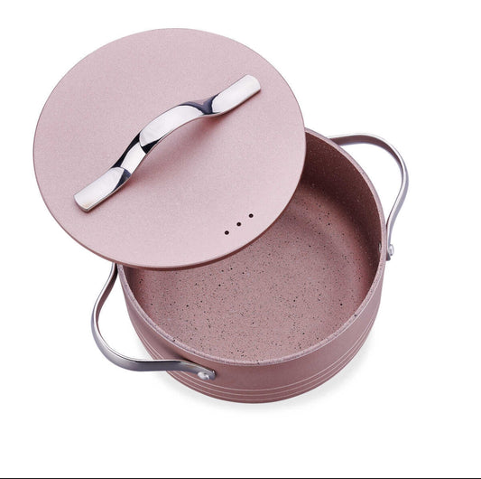 Korkmaz Linea Plus Vanilla 7-Piece Granite Cookware Set