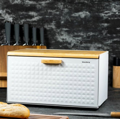 Bread Box, Steel-Bambus