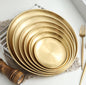 Elegant Stainless Steel
Round Serving Plates