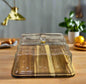 Stylish Cake Dish With Bamboo Base & Acrylic Lid