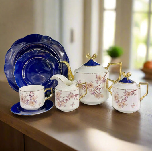 Modern Ceramic Floral Tea Set