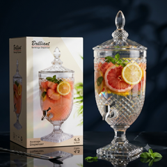 Brilliant 3L crystal glass beverage dispenser