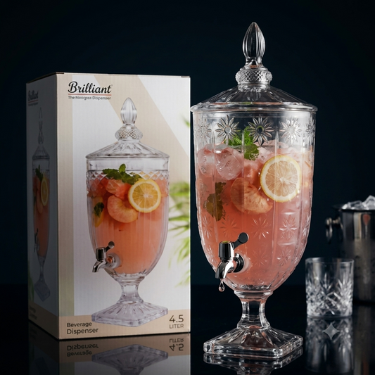 Brilliant 3L crystal glass beverage dispenser