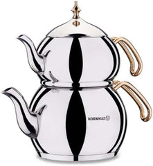 Korkmaz Hanedan Teapot Set Gold