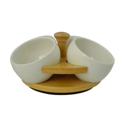 WHITEWARE CERAMIC DIP BOWLS