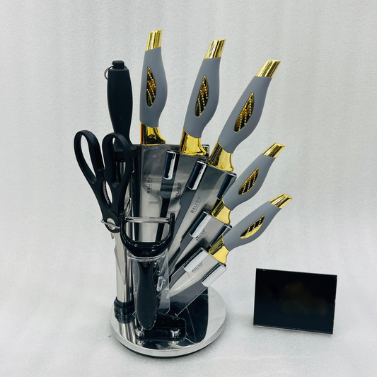 9 Pcs Knife Set With Acrylic Stand