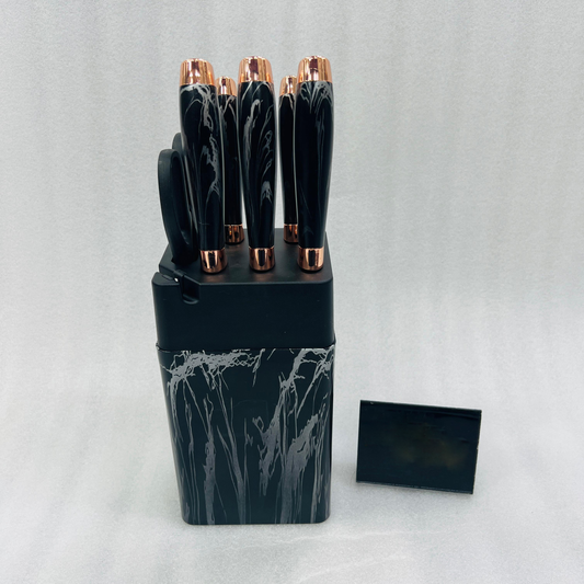 7Pcs Knife Set With Plastic Stand